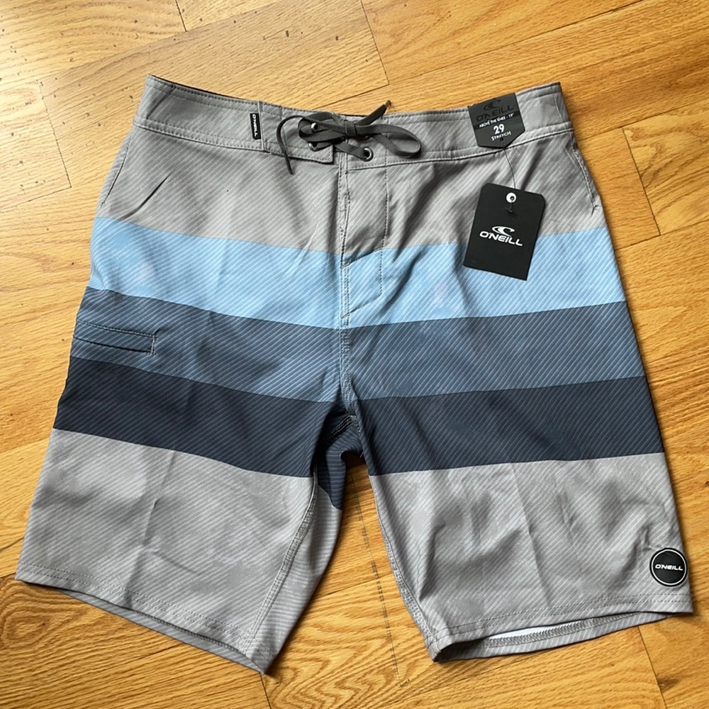 New O’Neill Swim Trunks Unlined Size 29